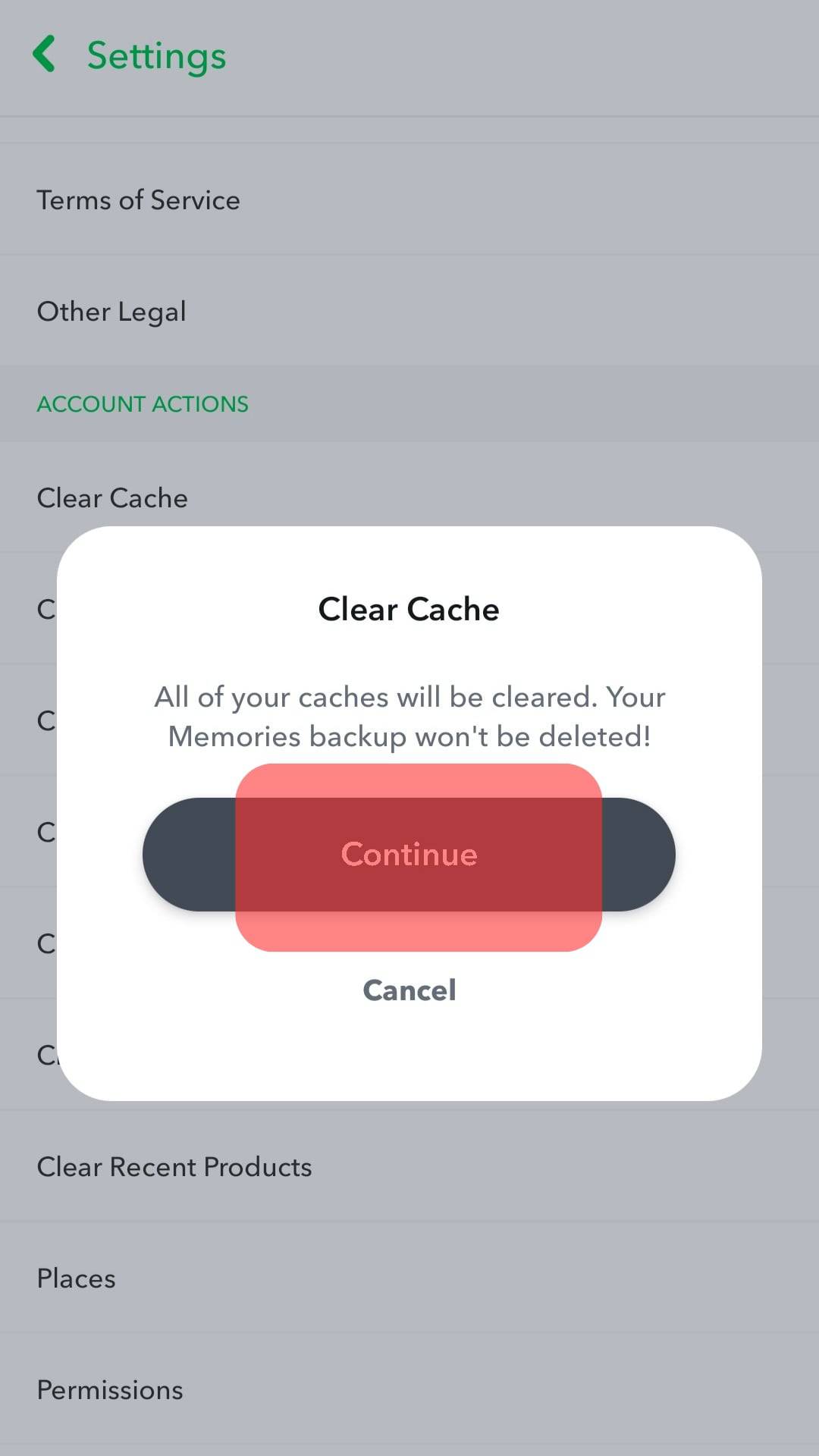 Tap Continue For Android