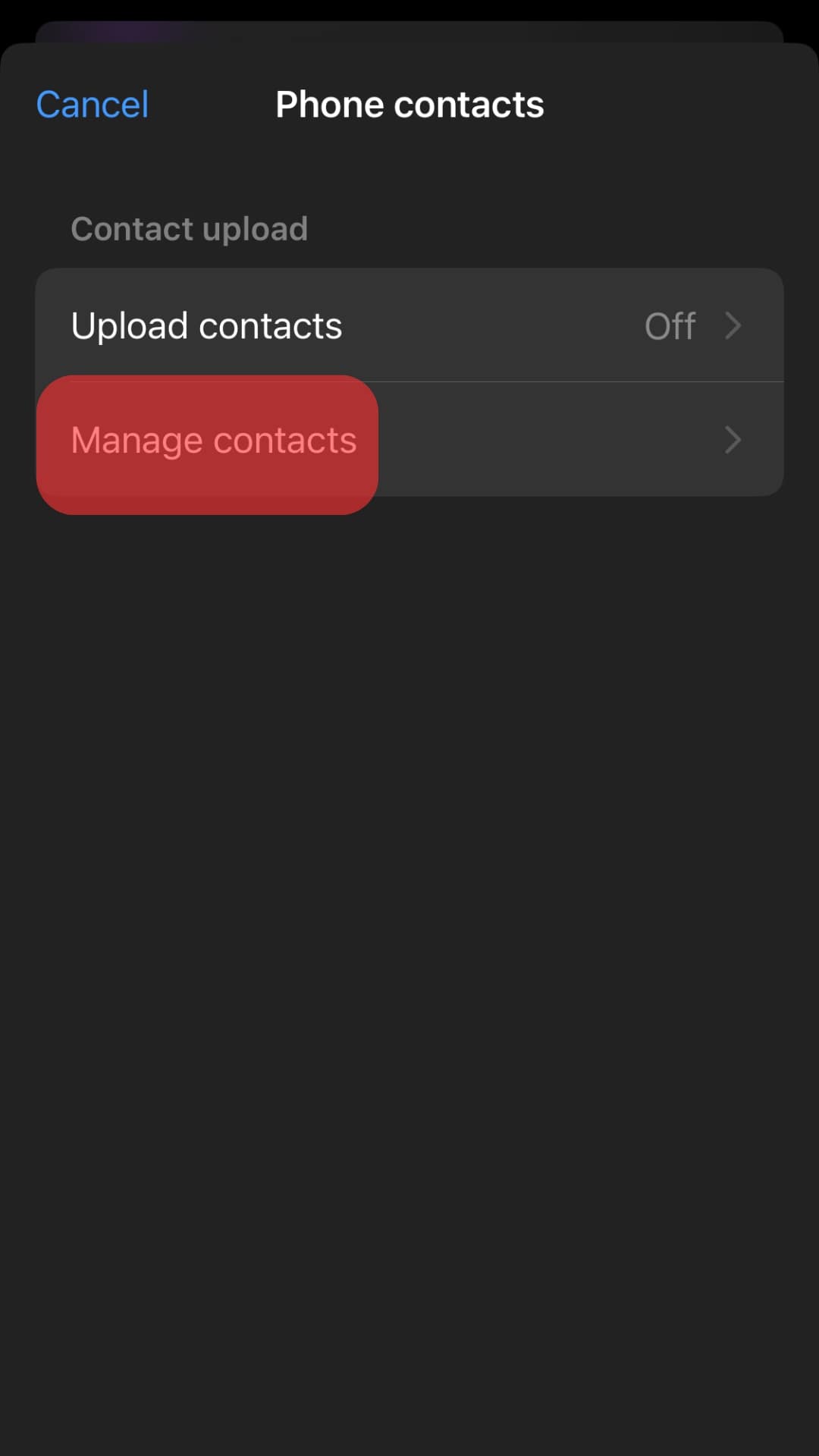 Tap Delete All Contacts In The Manage Contacts Section.