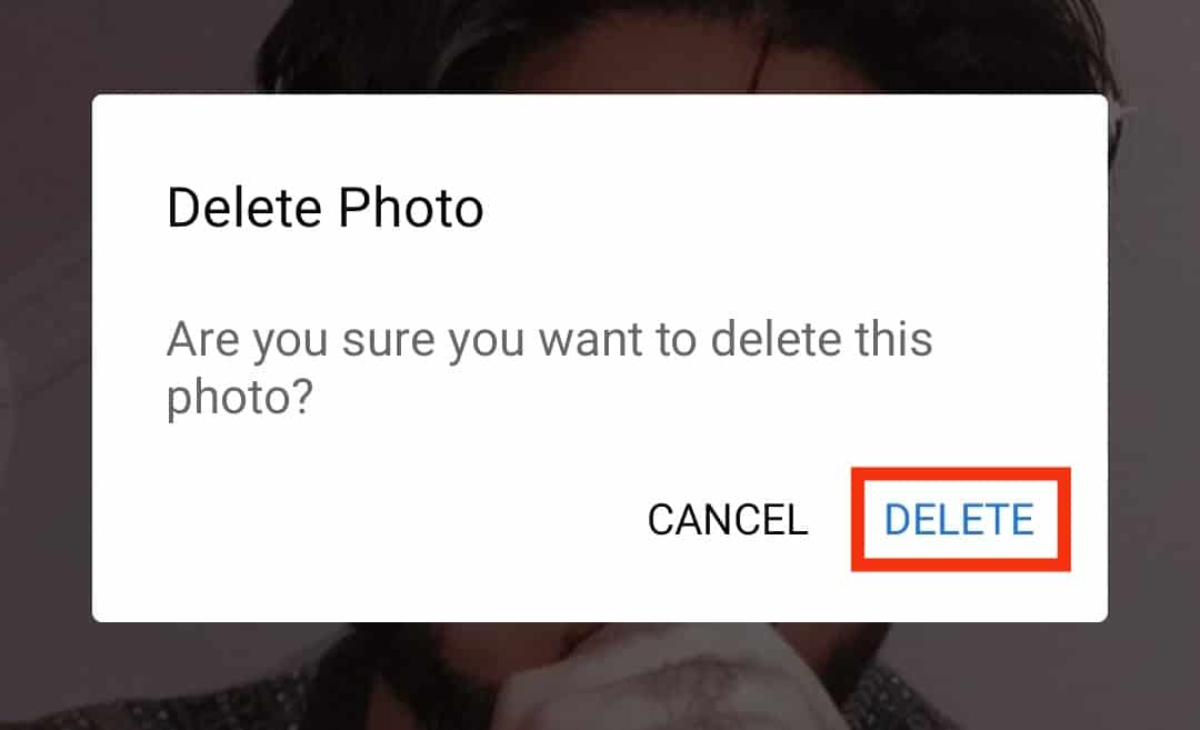 Tap Delete To Confirm The Action
