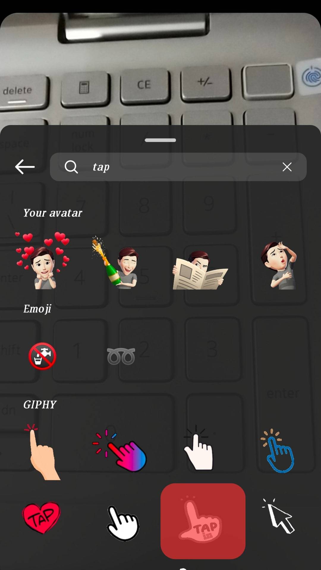 what does id tap mean in text