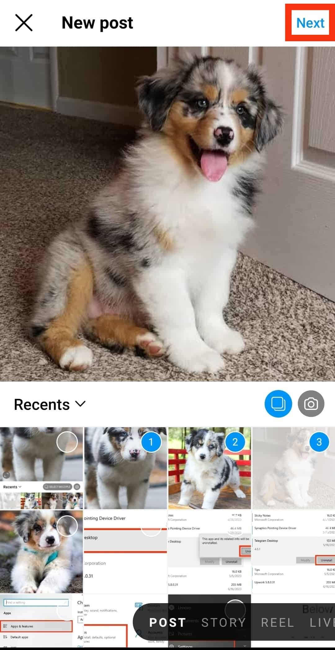 Tap Next