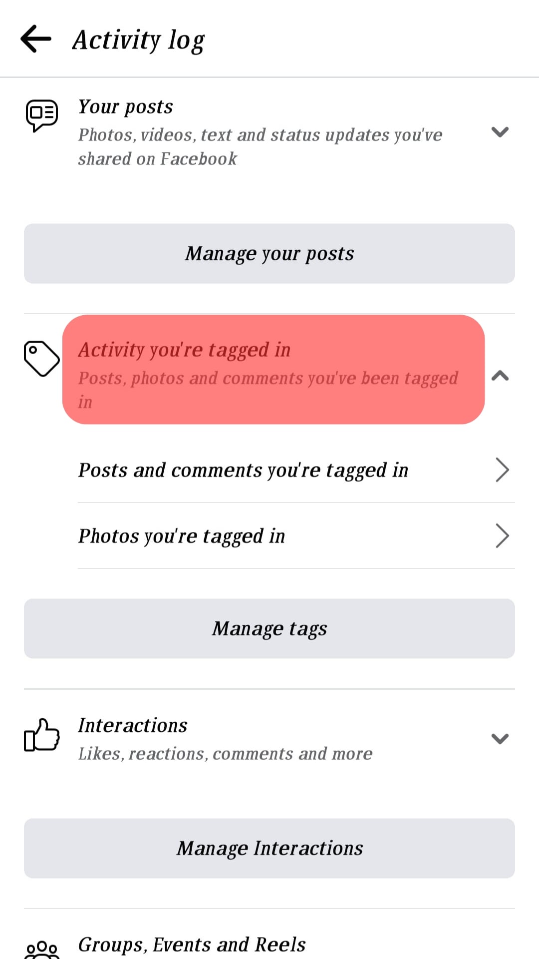 Tap On Activity You're Tagged In
