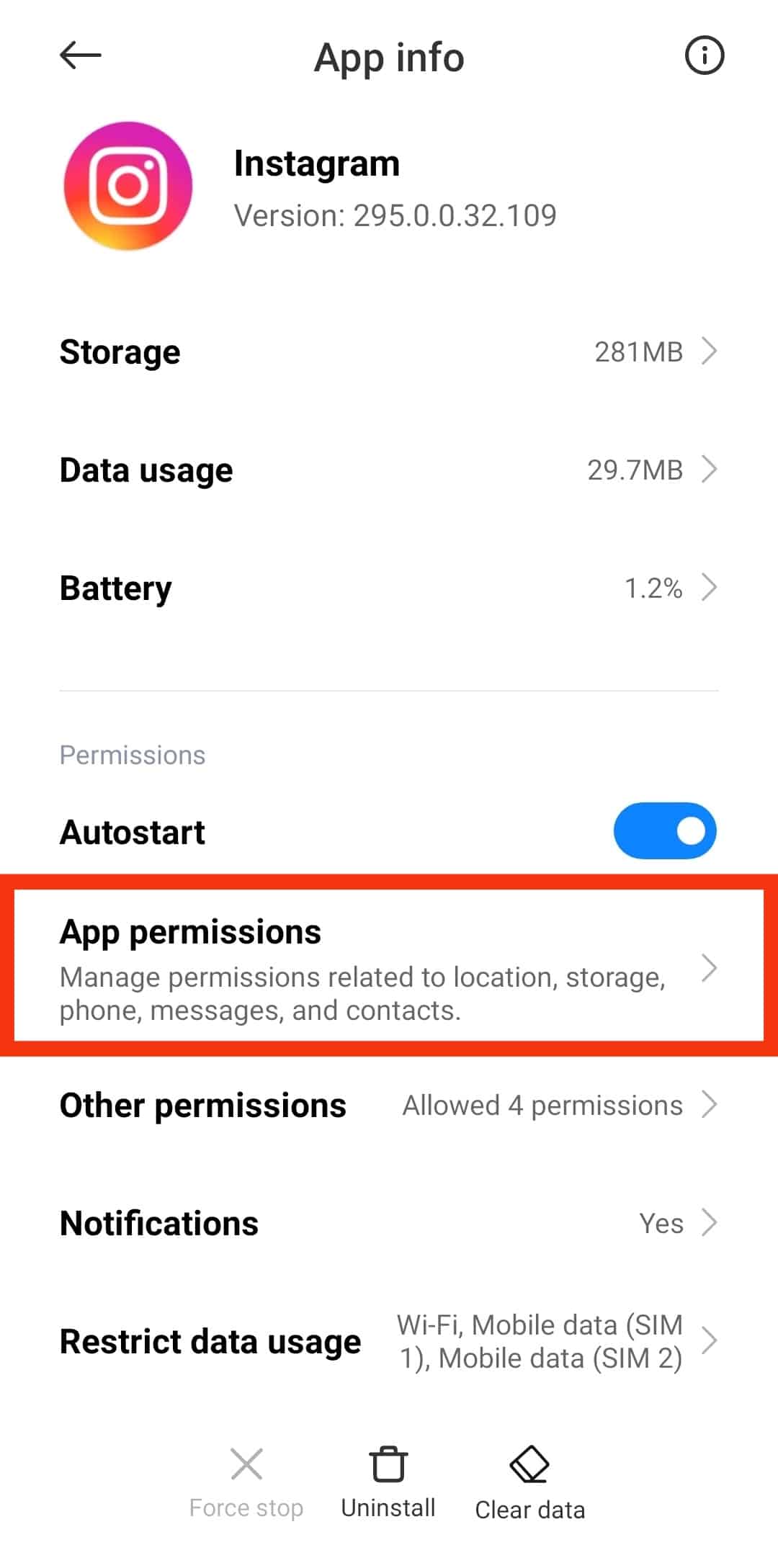 Tap On App Permissions