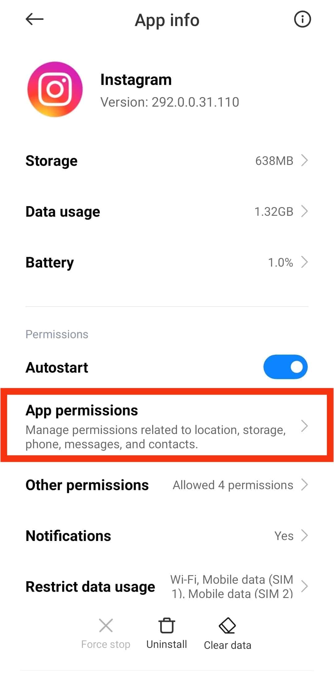 Tap On App Permissions