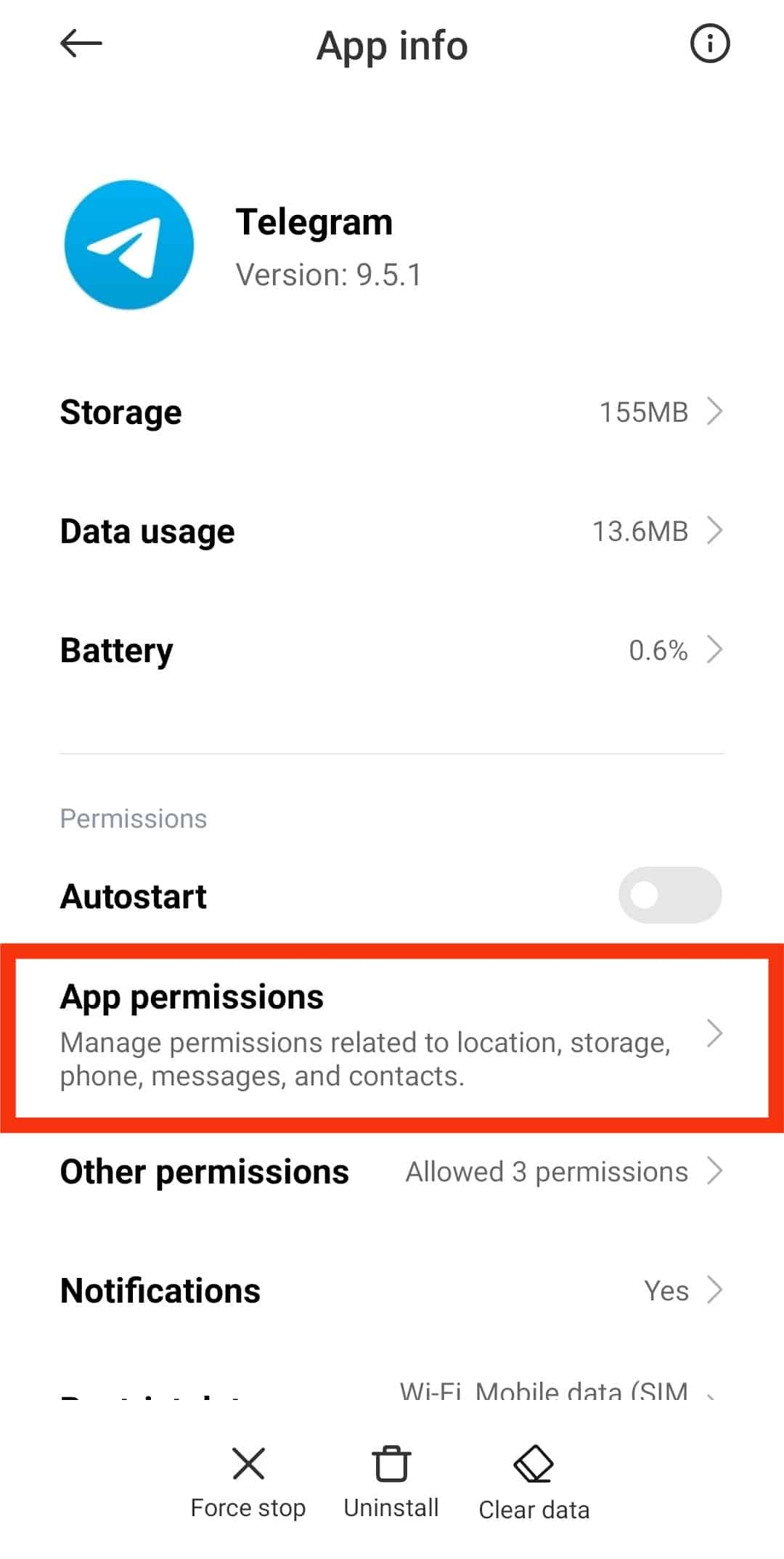 Tap On App Permissions