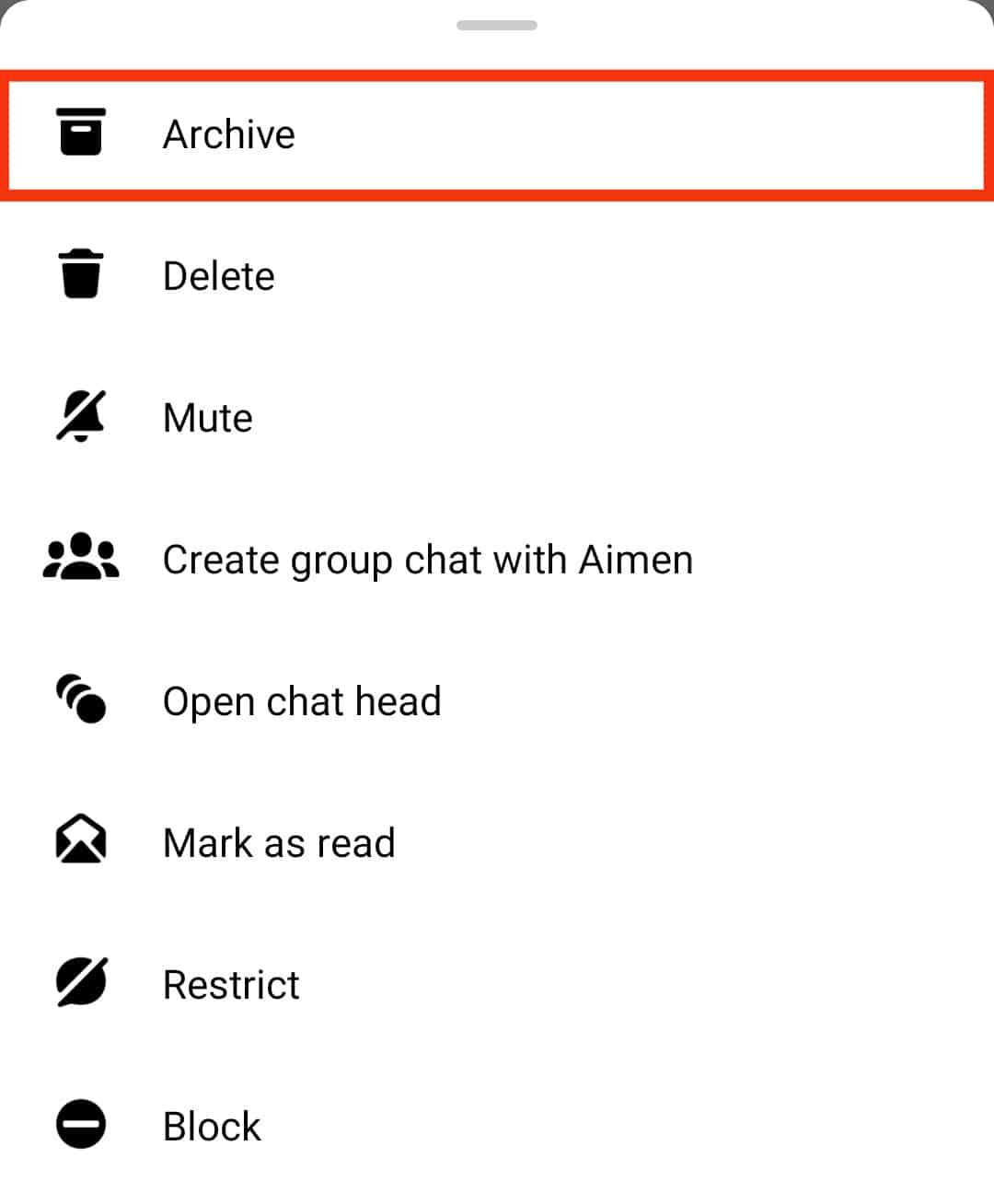 Tap On Archive At Top