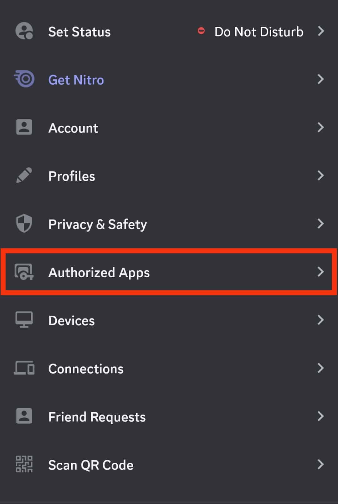 Tap On Authorized&Nbsp;Apps