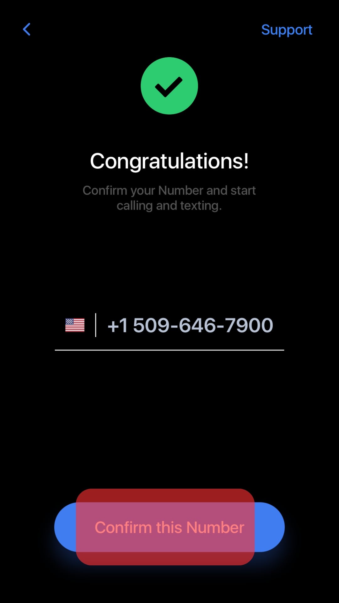 Tap On Confirm This Number.