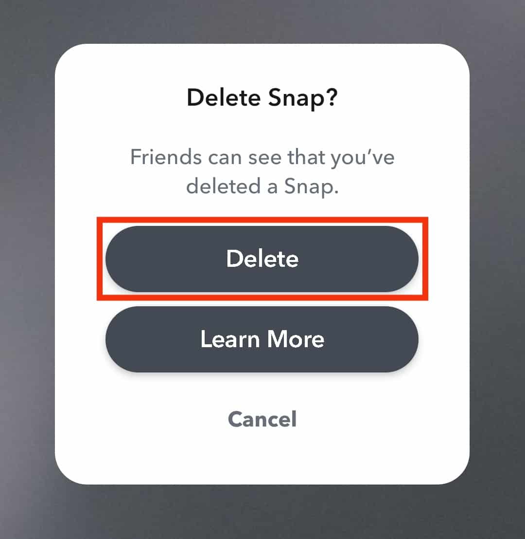 Tap On Delete Button Again