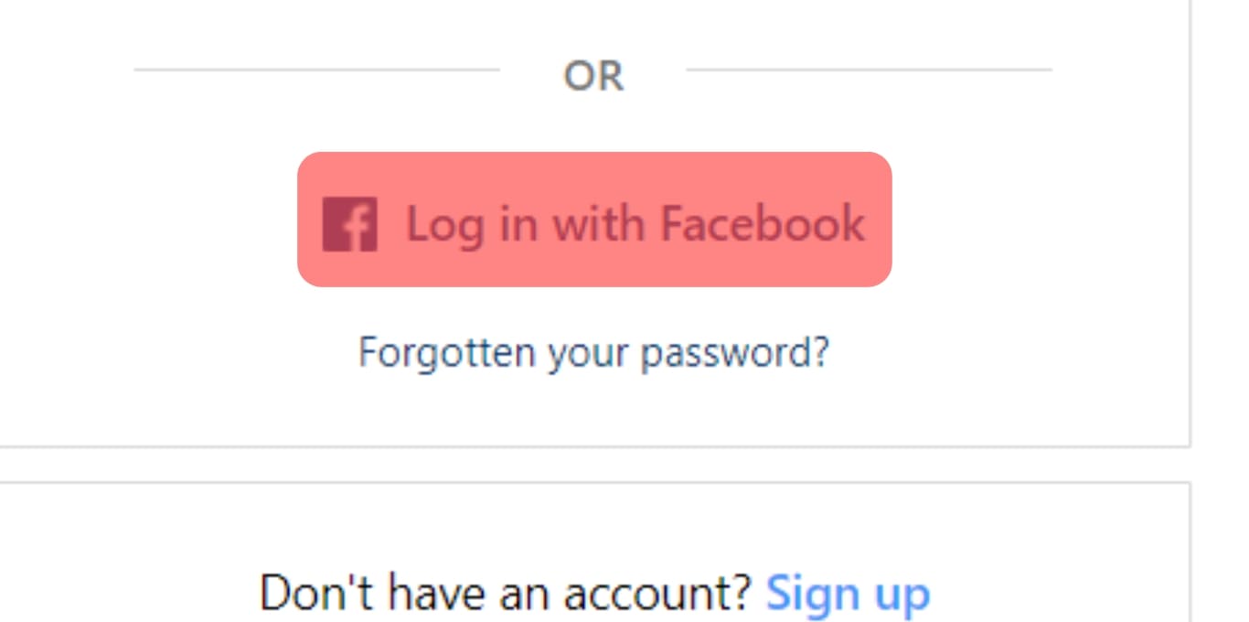 Tap On Login With Facebook Option