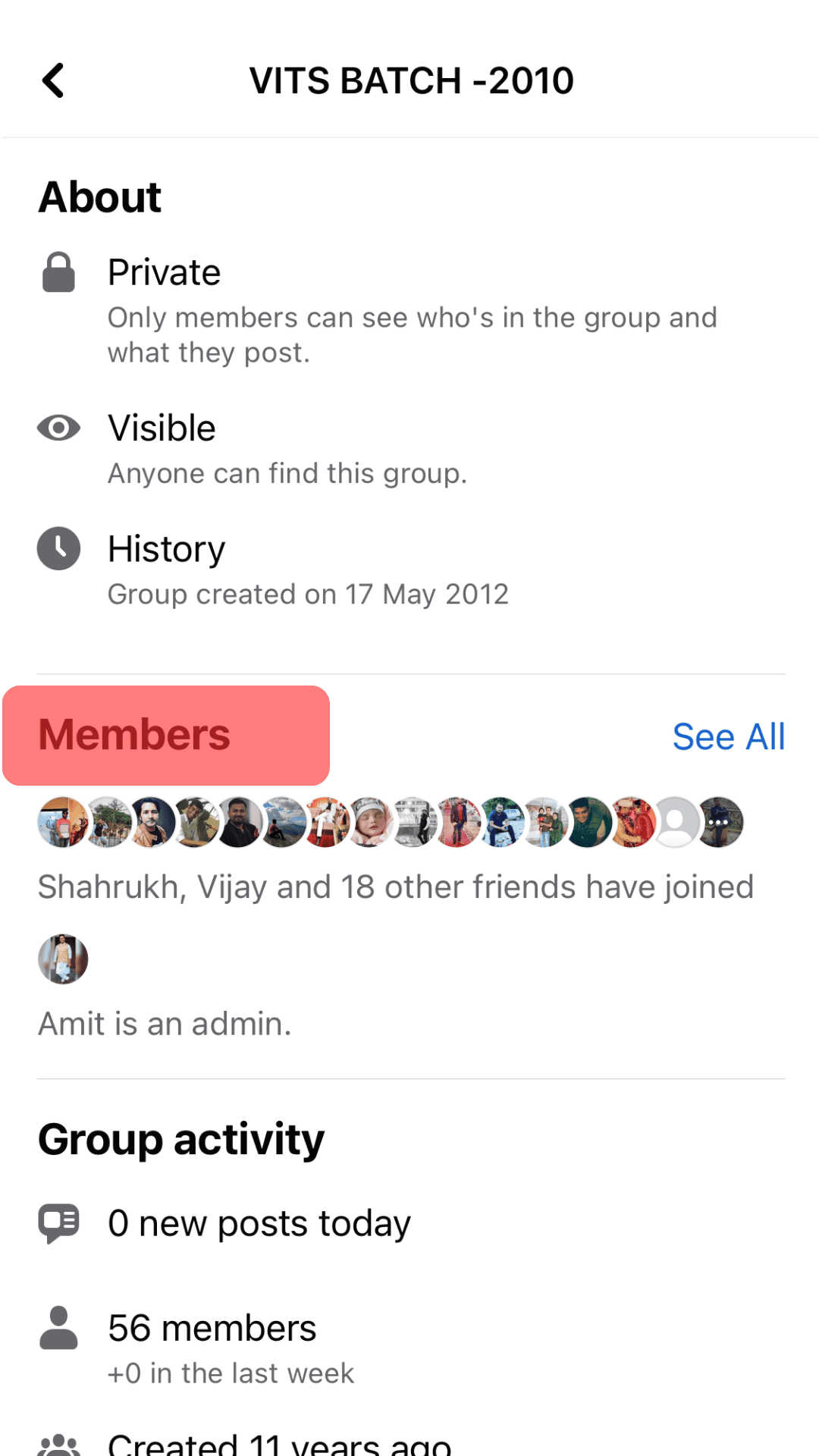 Tap On Members Or People