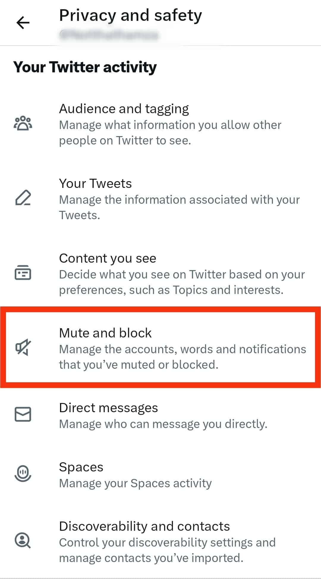 Tap On Mute And Block