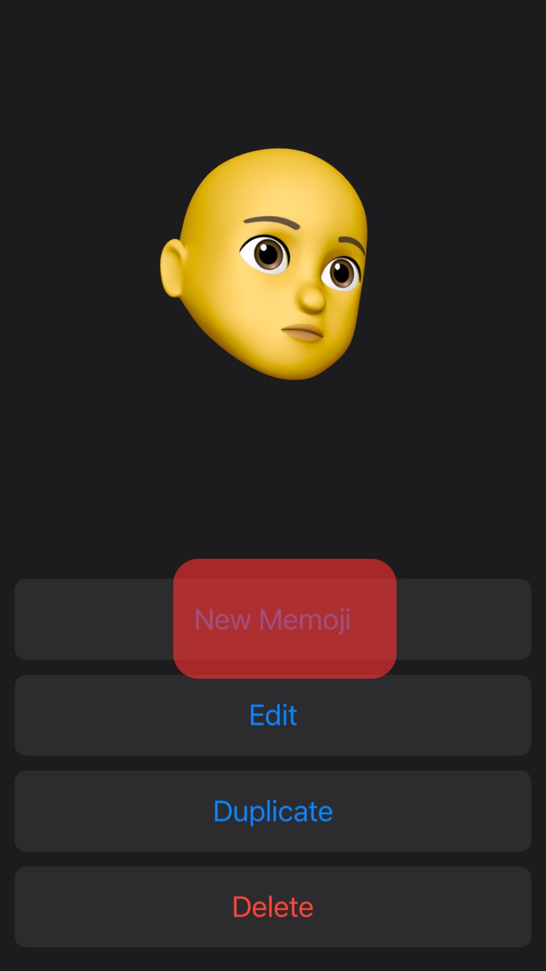 Tap On New Memoji.