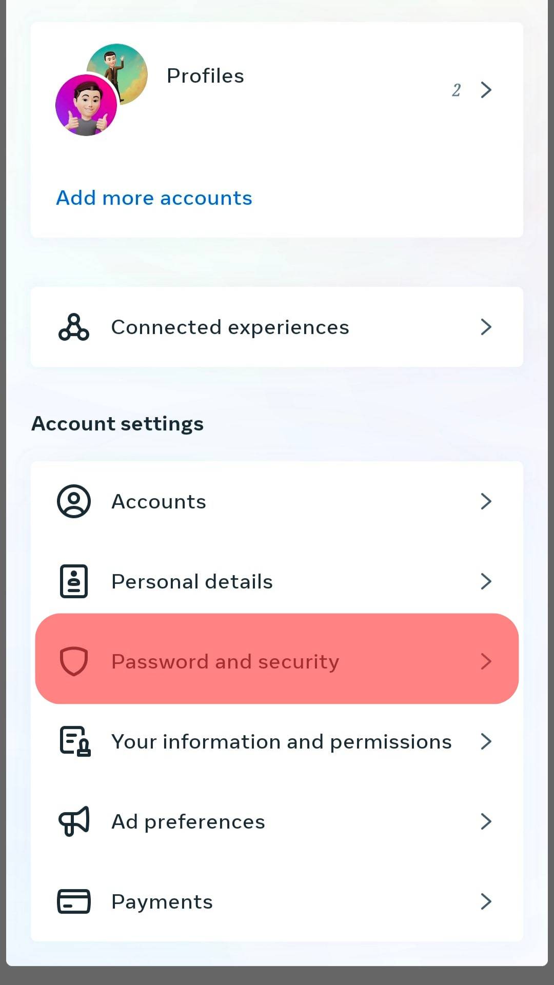 Tap On Password And Security.