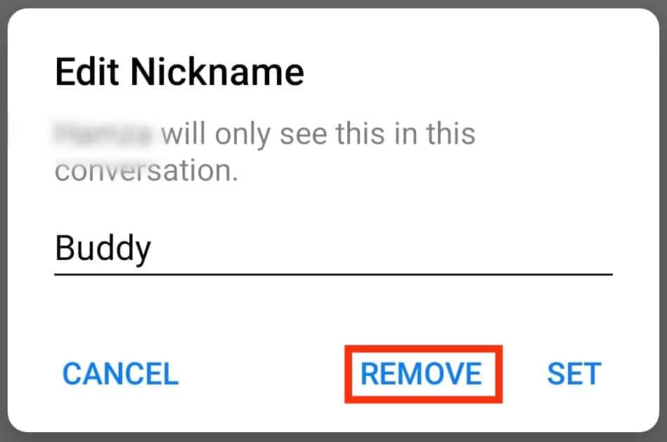 Tap On Remove Option