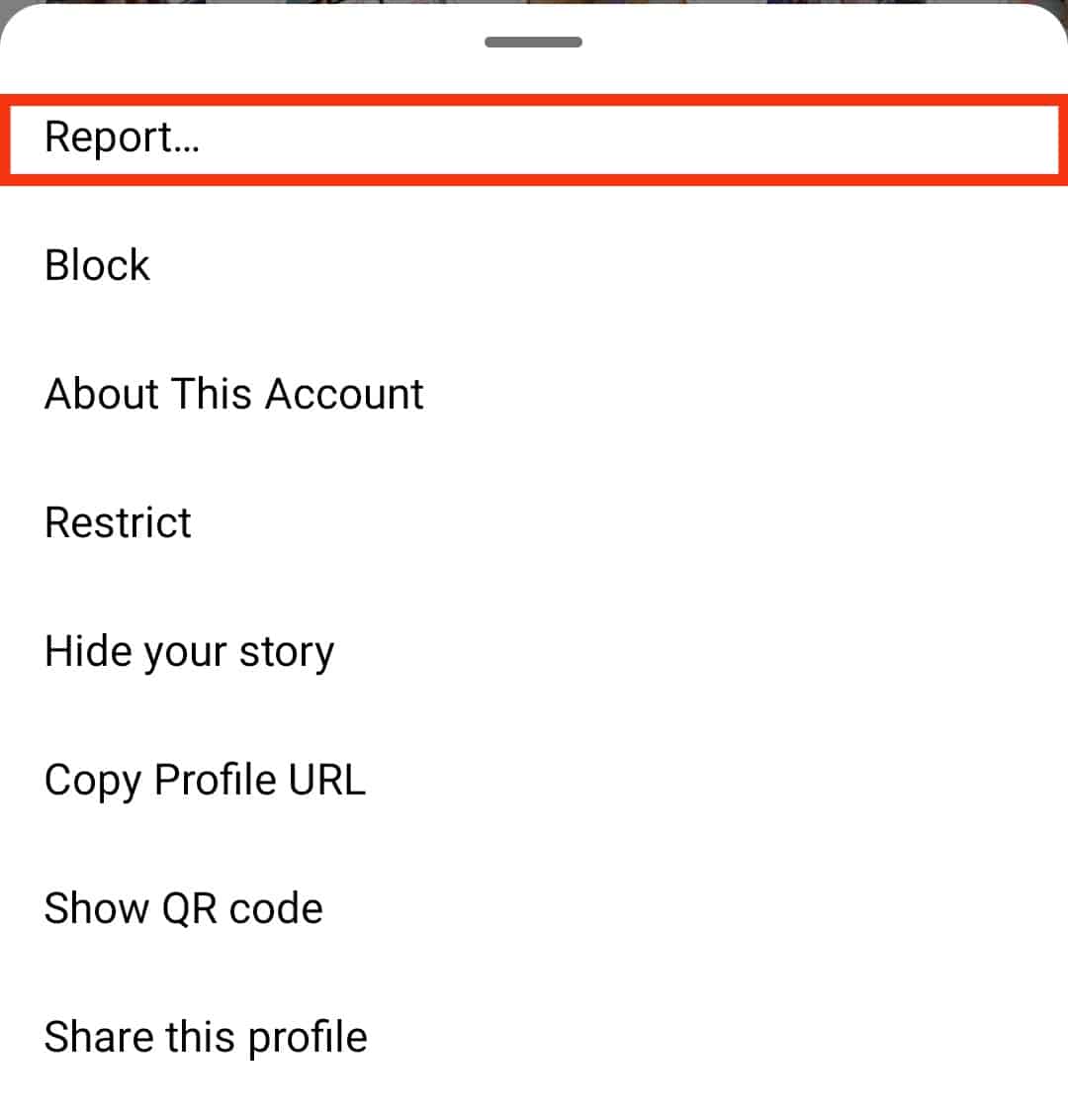 Tap On The Report Option
