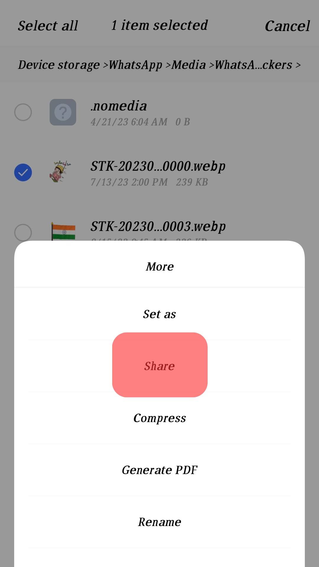 Tap On Share.