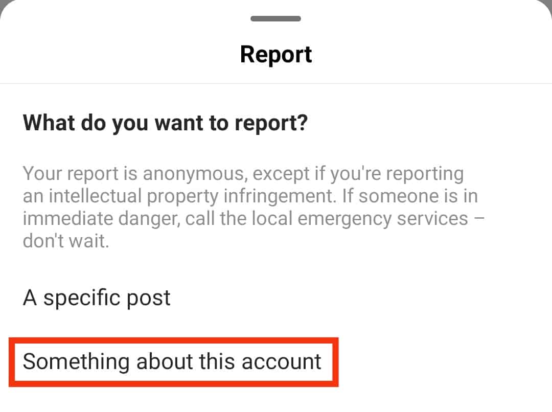 Tap On Something About This Account