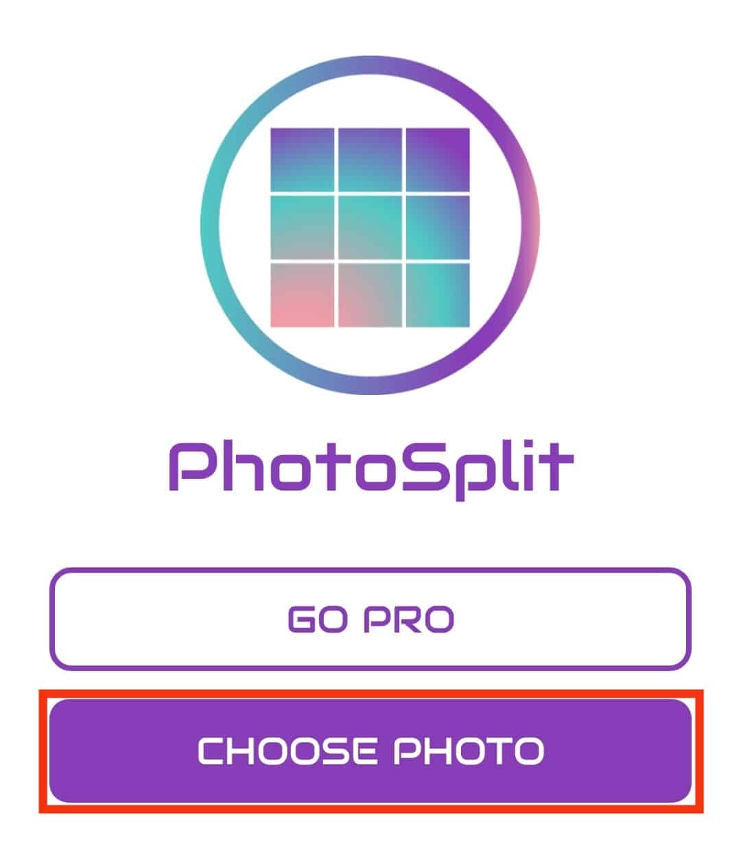 Tap On Choose Photo