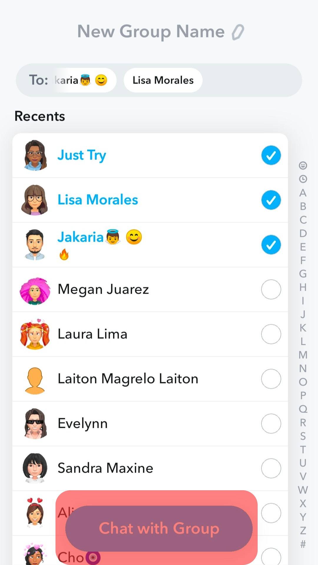 Tap On The 'Chat With Group' Option
