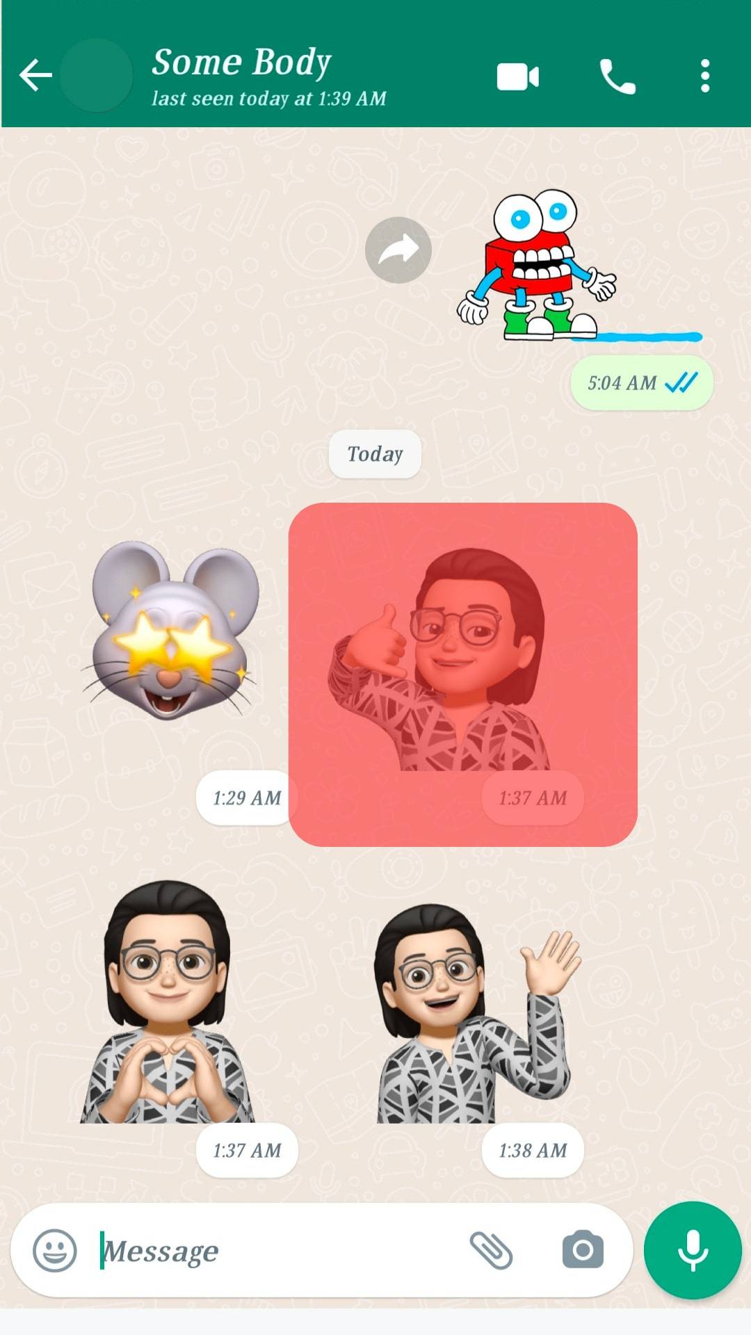 Tap On The Memoji Received From An Ios User.