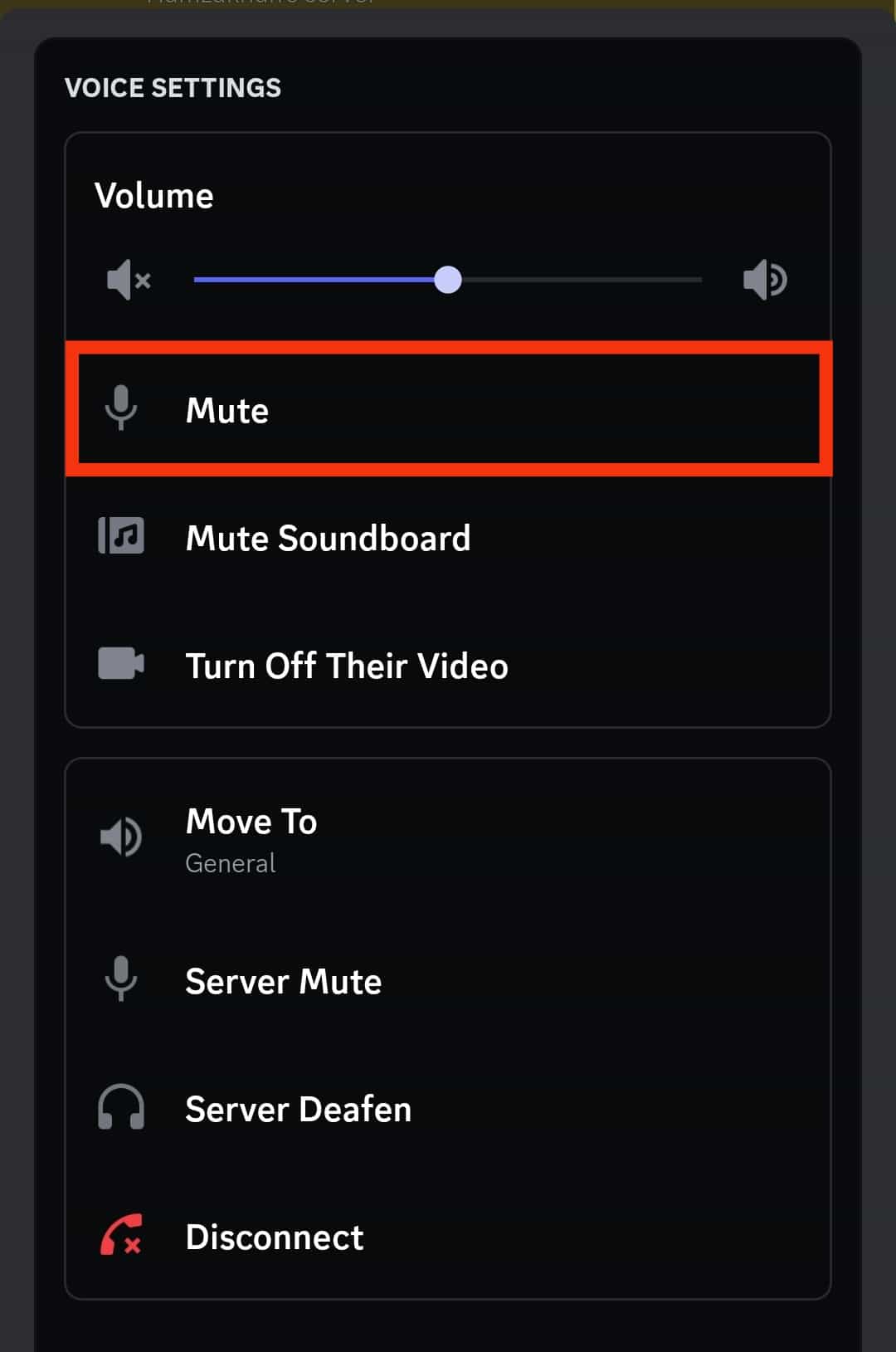 Tap On The Mute Option