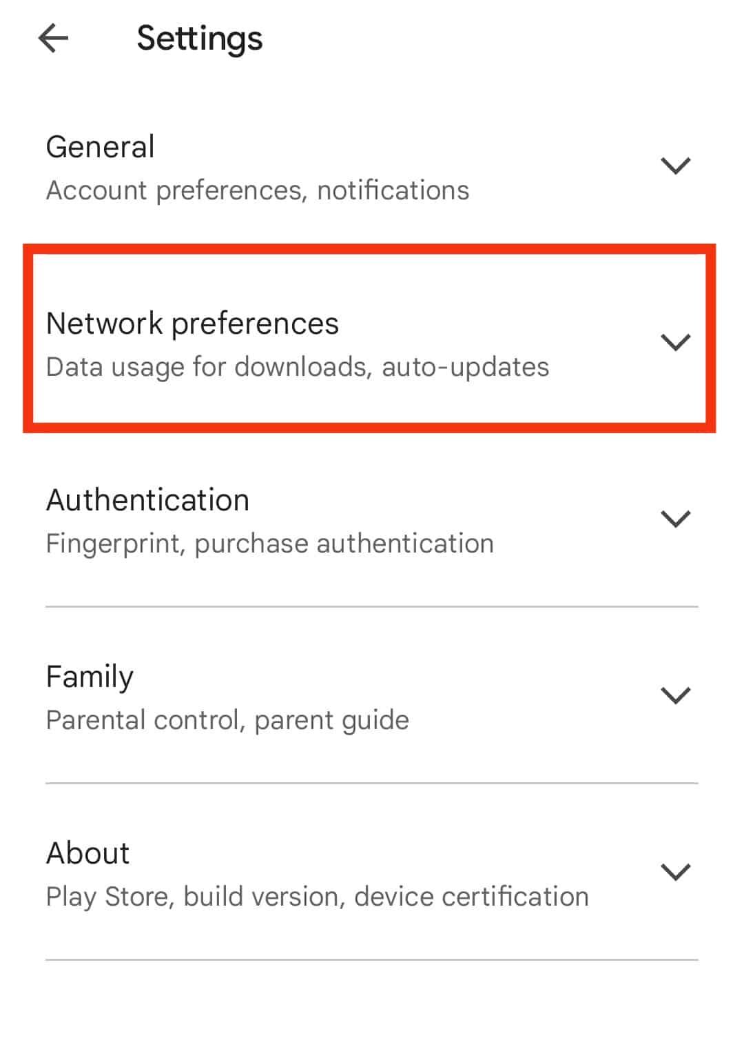 Tap On The Network Preferences Option