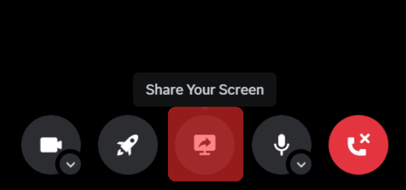 Tap On The Share Your Screen Option