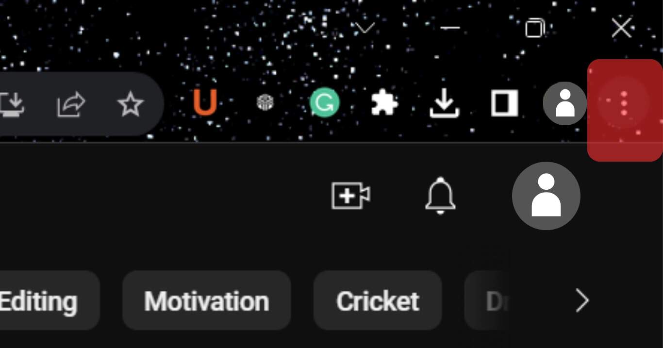 Tap On The Three Dot Icon On Chrome