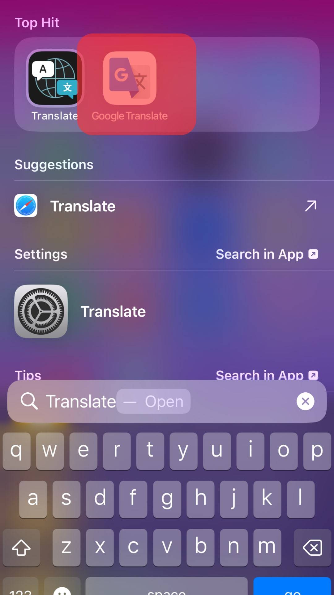 Tap On The Translate App.