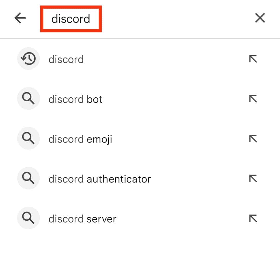 Tap On The Search Bar And Search For Discord