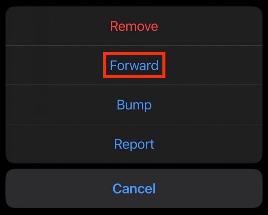 Tap On The ‘Forward’ Button