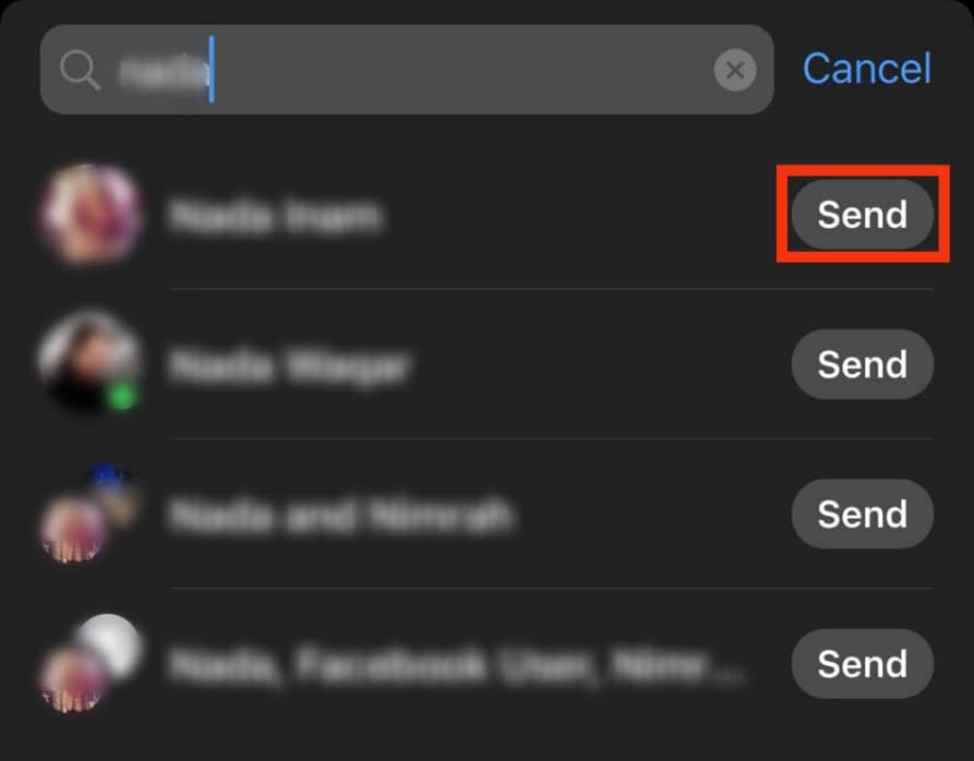 Tap On The ‘Send’ Button