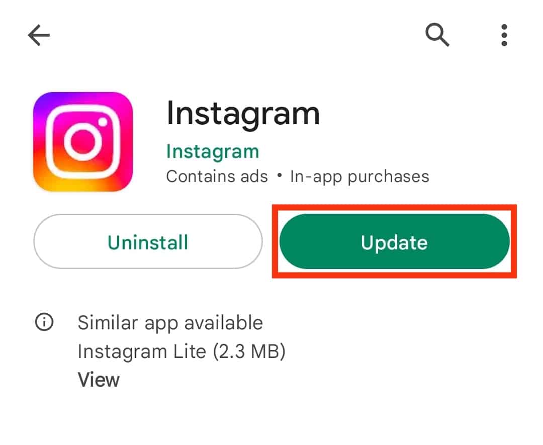 Tap On Update Button