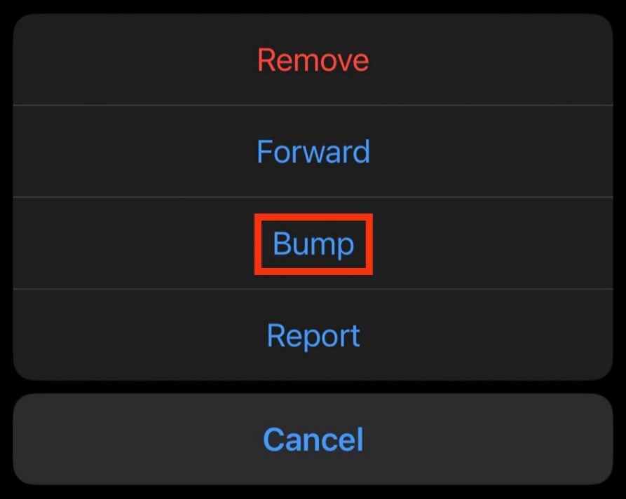 Tap On ‘Bump.’