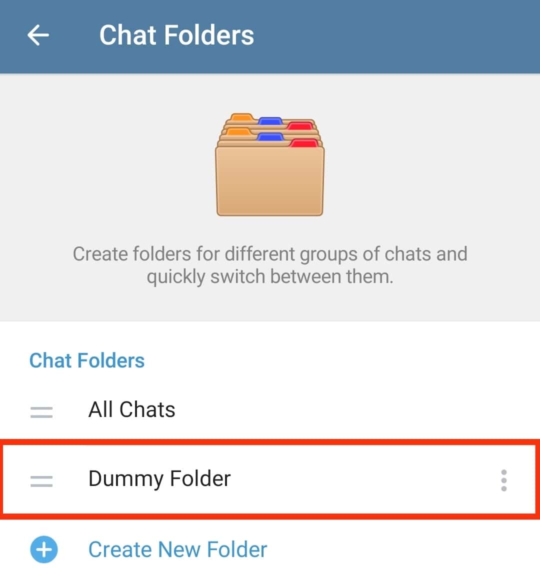 Tap On The Folder You Created