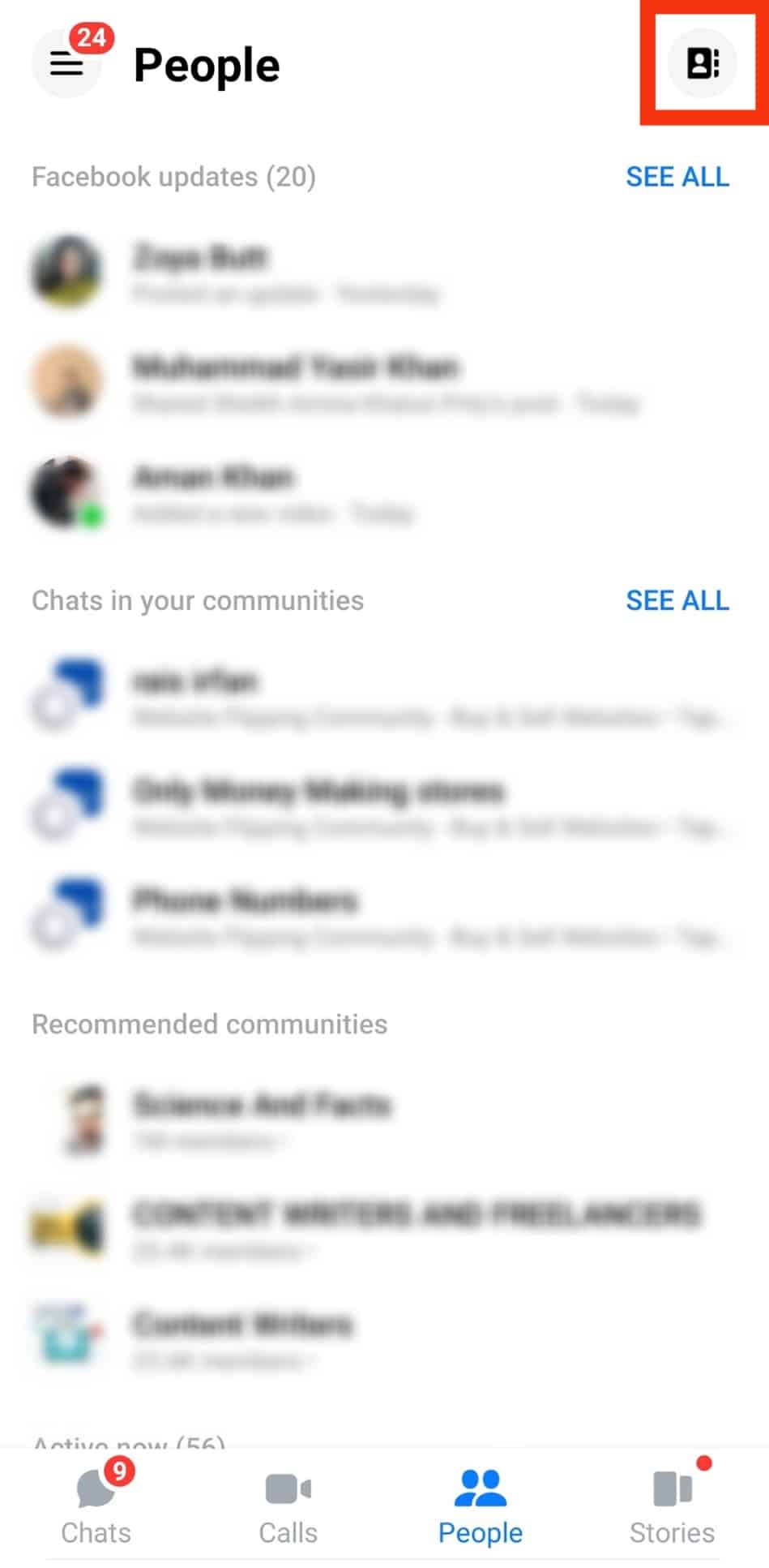 Tap The Contacts Icon