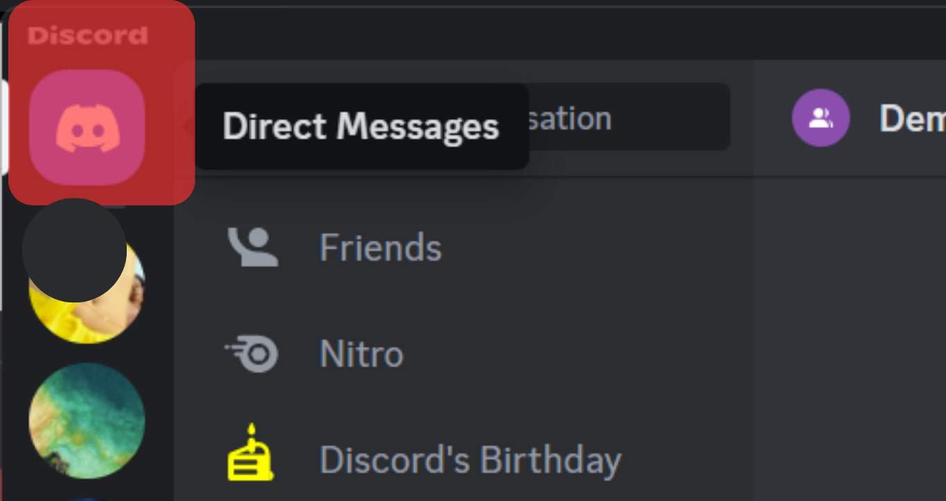 Tap The Discord Icon In The Top Left Corner.