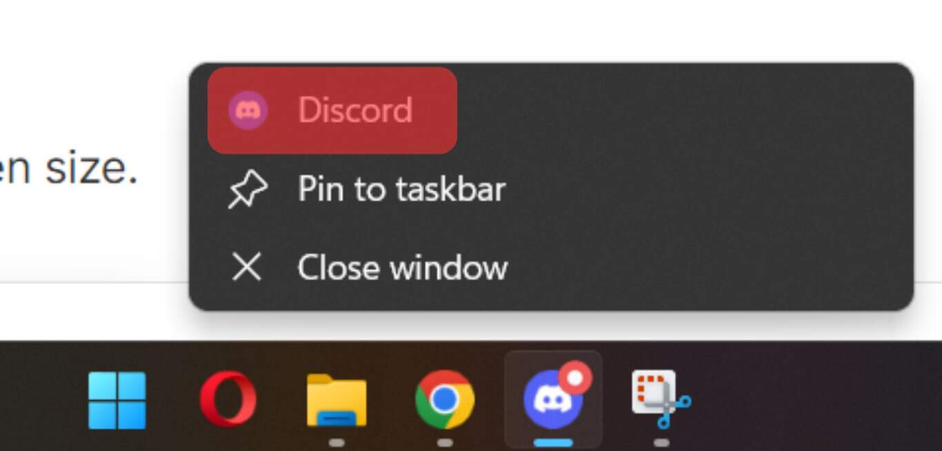 Tap The Discord Option