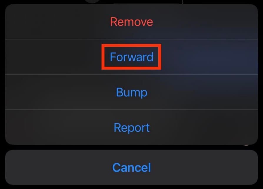 Tap The Forward Option