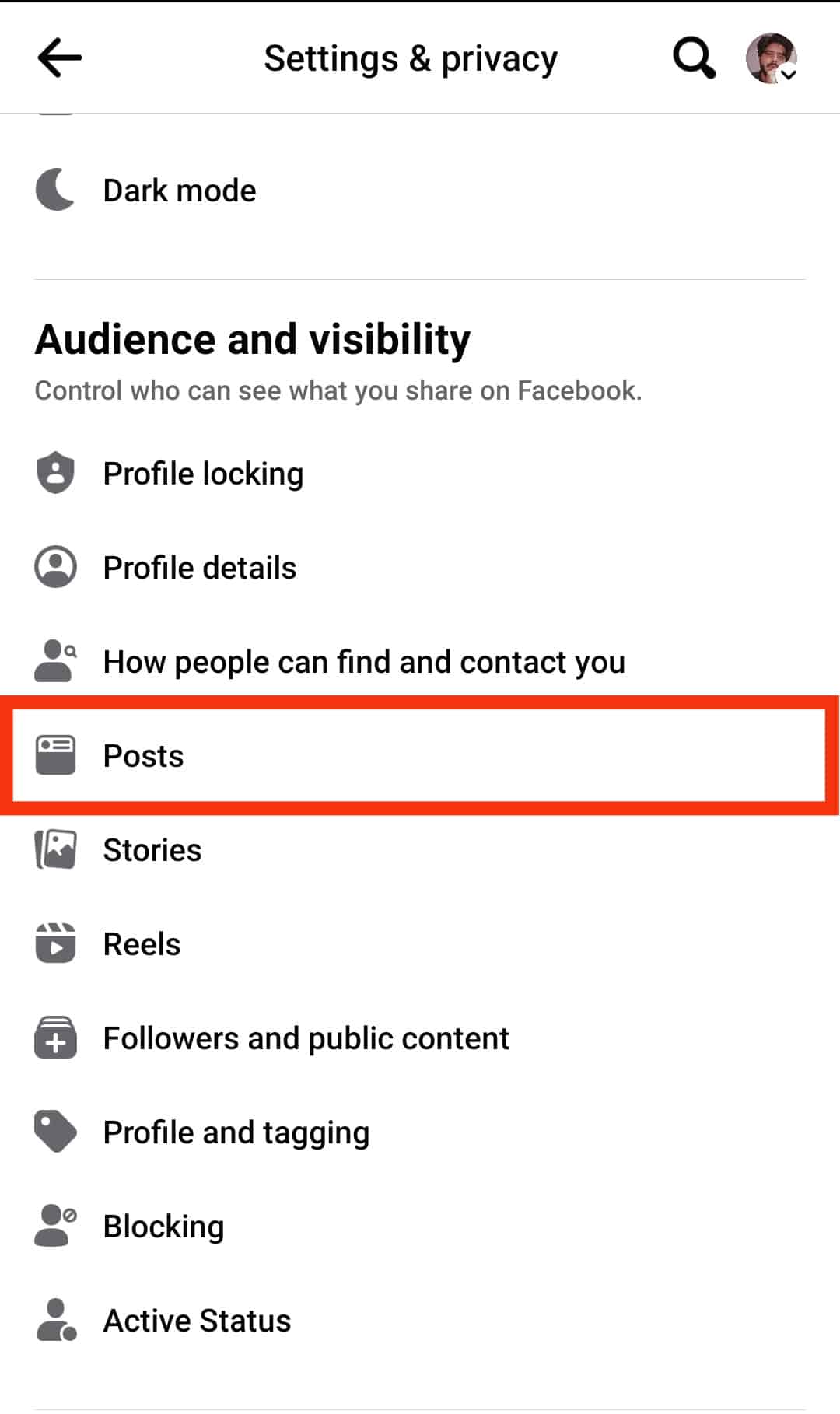 Tap The Posts Option