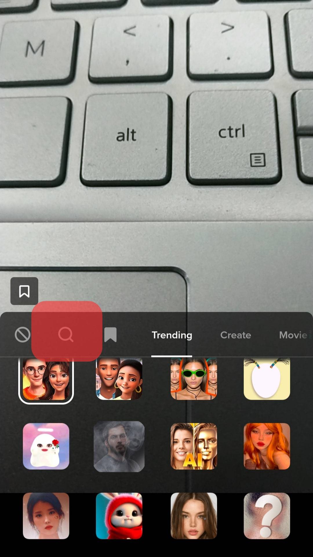 Tap The Search Icon On The Left Side.