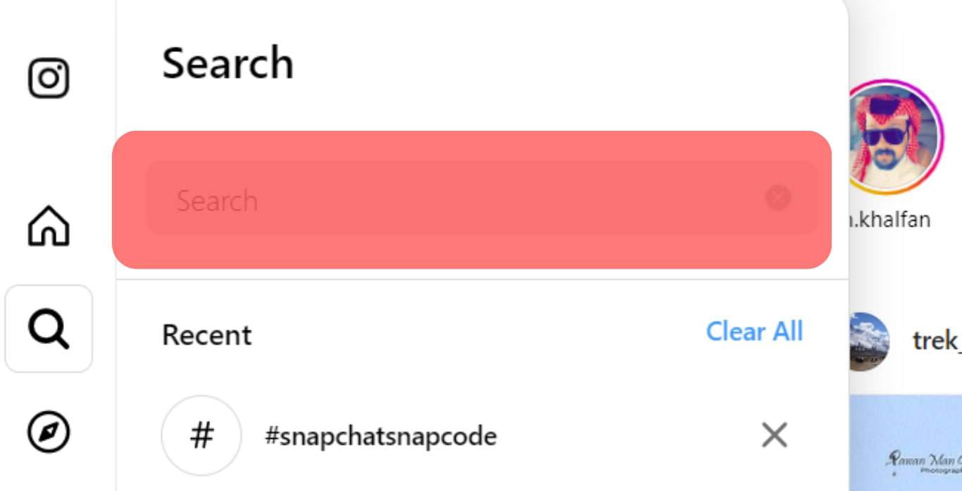 Tap The Search Bar Instagram