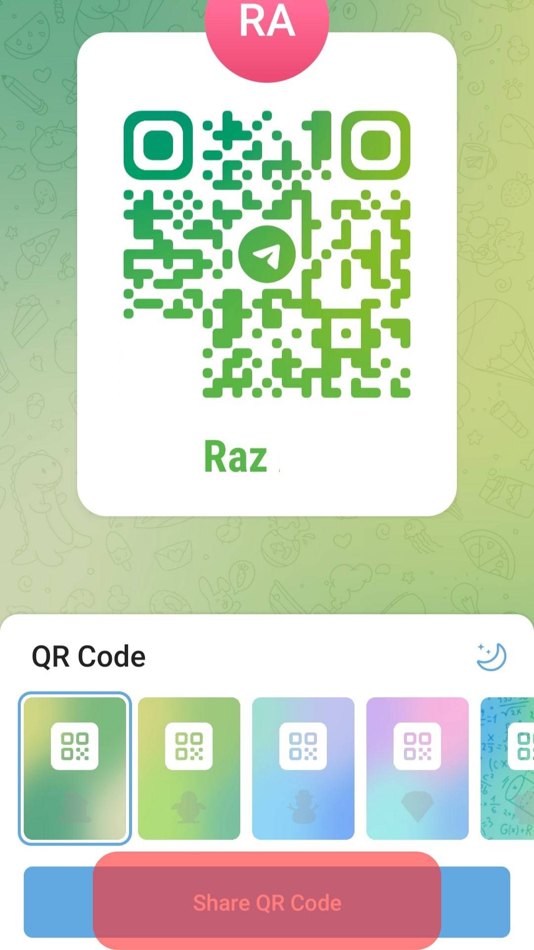 Tap The Share Qr Code Option