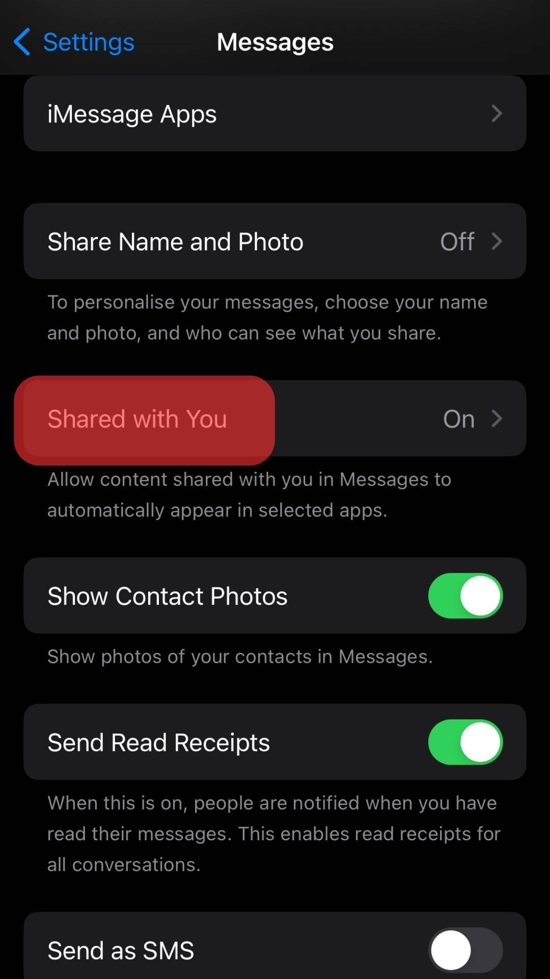Tap The “Shared With You” Option. 