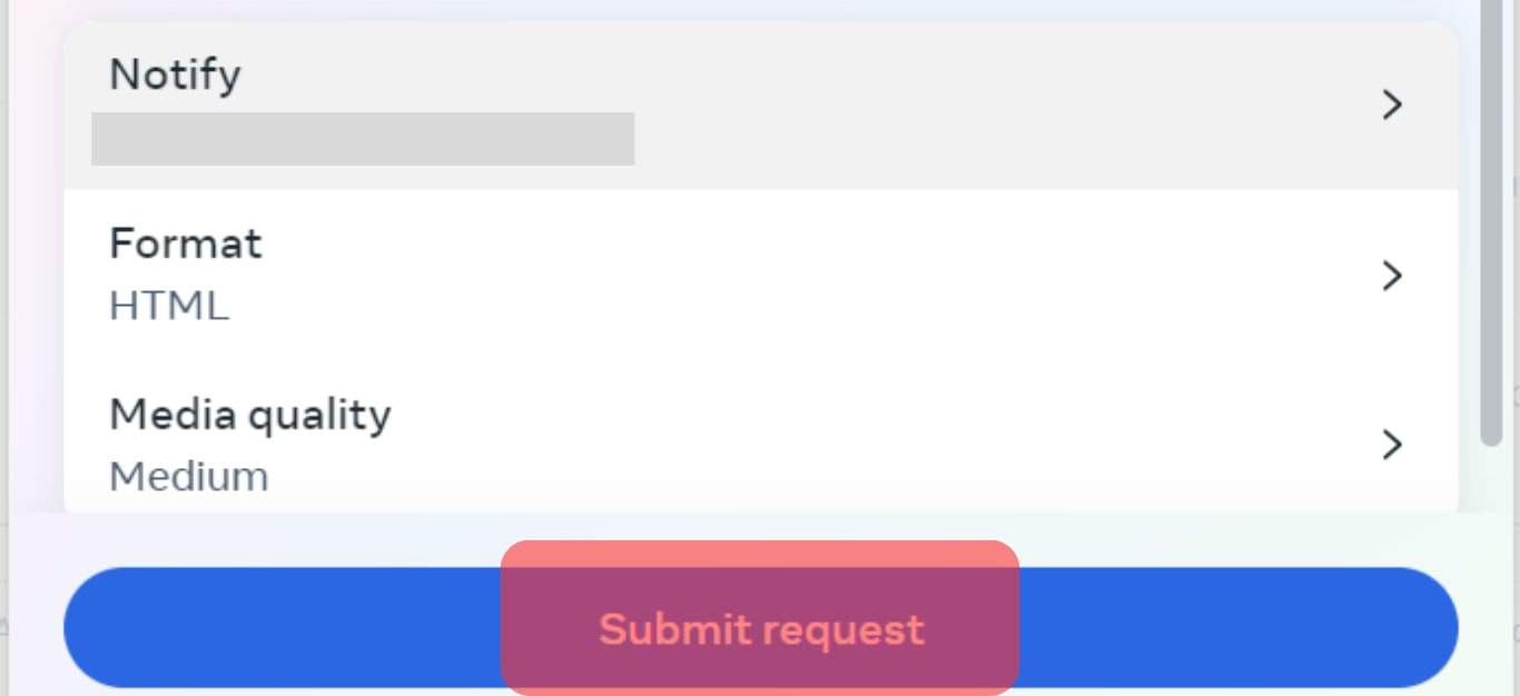 Tap The Submit Request Button