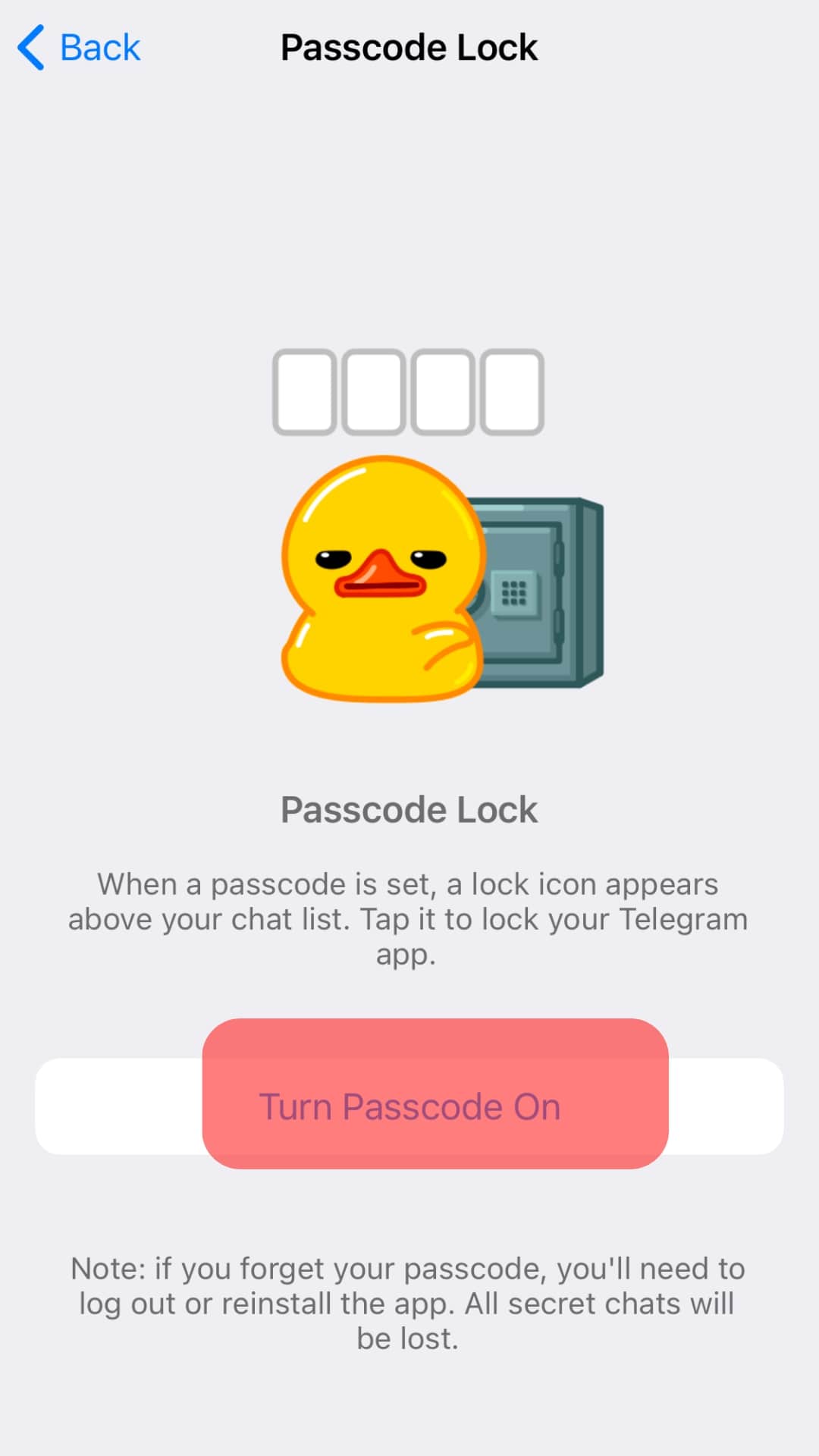 Tap The Turn Passcode On Option.