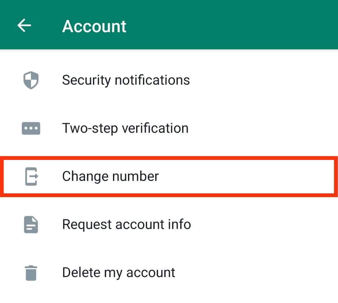 Tap The Change Number Option