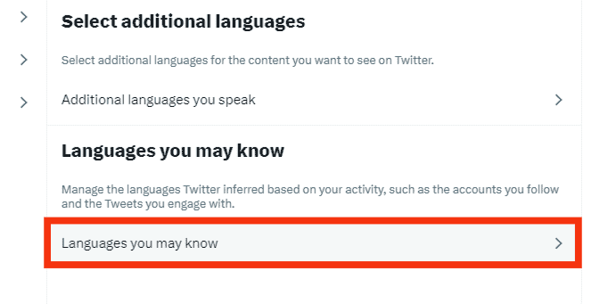 Tap The Option For Languages You May Know