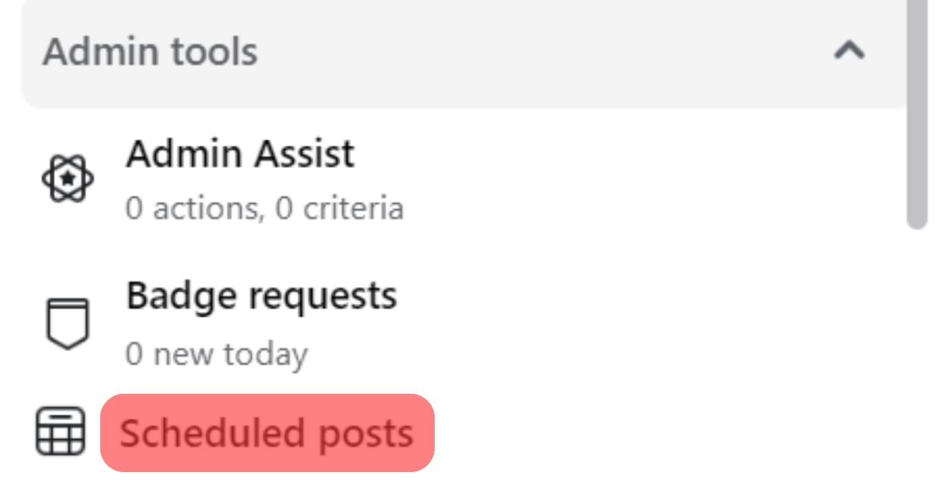 Tap The Option For Scheduled Posts